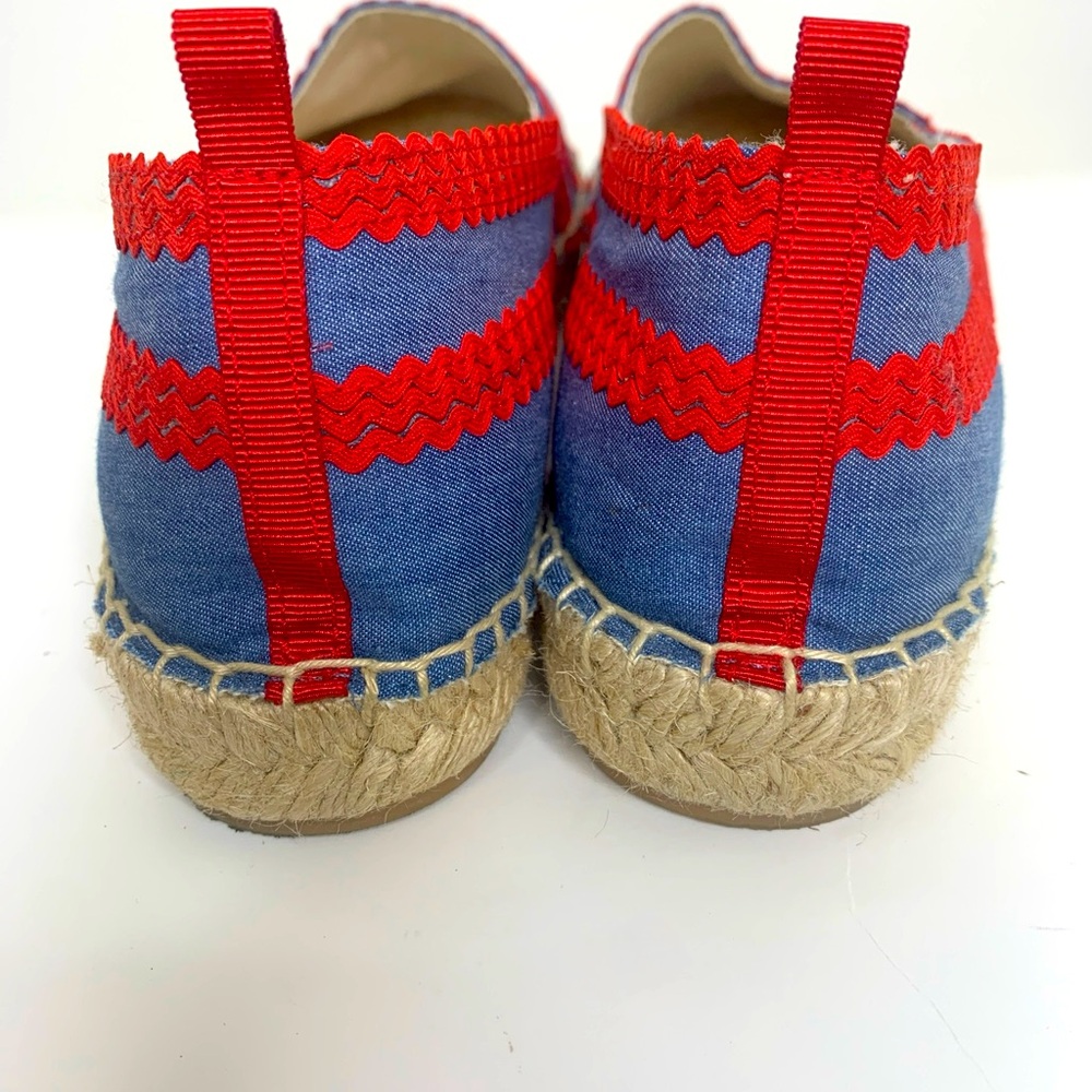 Boden Viollette Espadrilles Shoes Flat Size 40/8.5 Red Blue Stripe Made In Spain - Picture 5 of 10